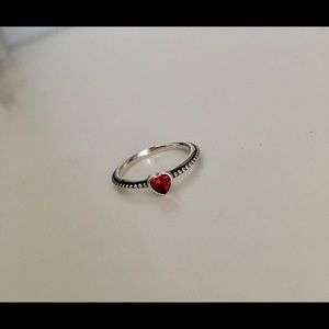 Pandora red heart ring